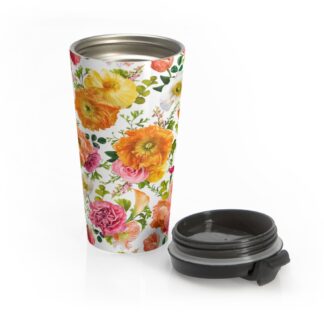 Pretty Poppies Floral Stainless Steel Travel Mug
